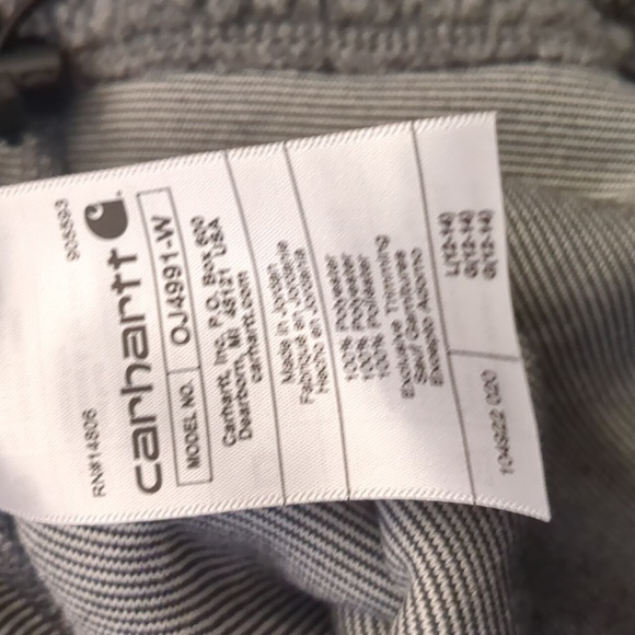 CARHARTT RELAXED FIT FLEECE SNAP FRONT PULLOVER - Picture 8 of 10